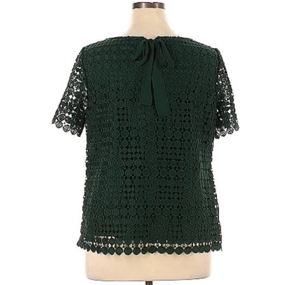 RSVP By Talbots - Green Embroidered Eyelet Top Size PS - Picture 2 of 7
